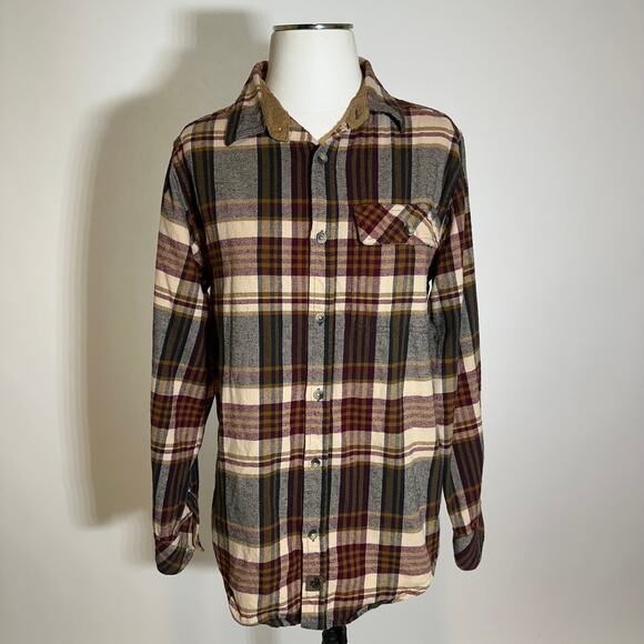 Legendary Whitetails Buck Camp Flannel Shirt Mens Small Plaid Hunting Homestead - Picture 1 of 10
